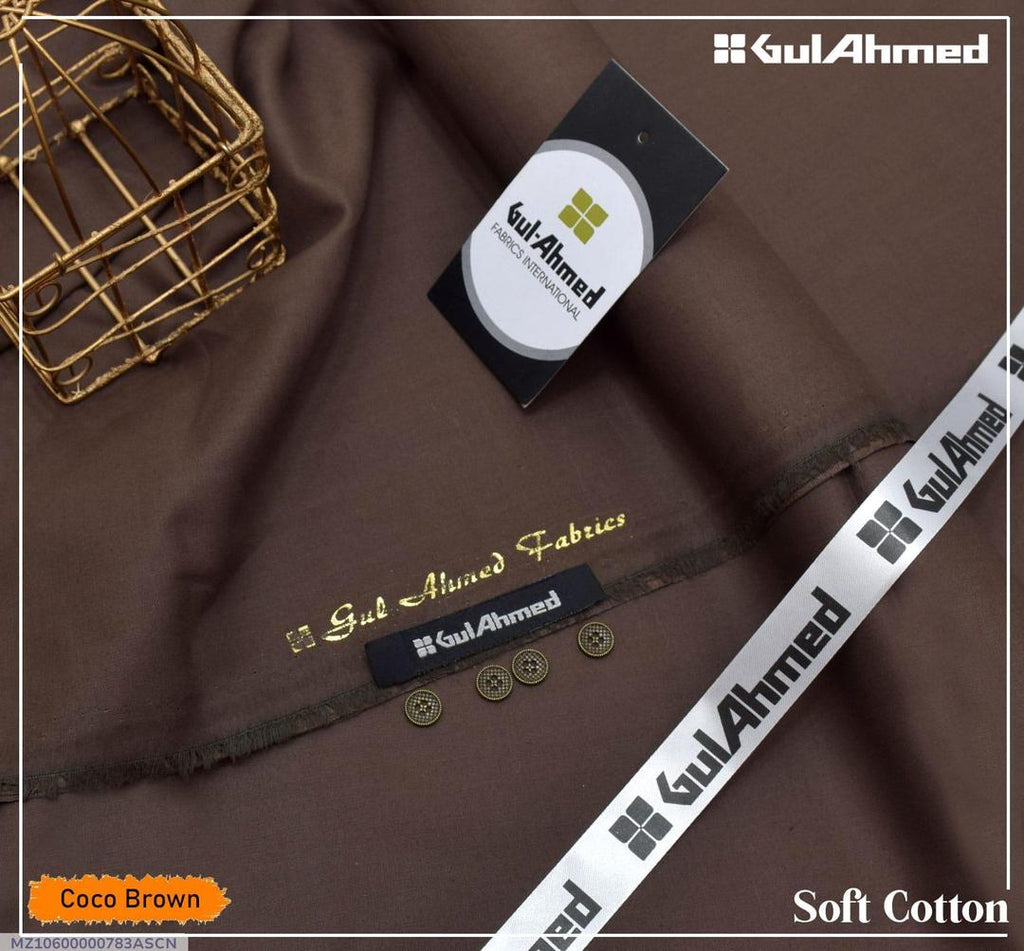 GulAhmed Soft Cotton Suit Coco Brown Summer Wear
