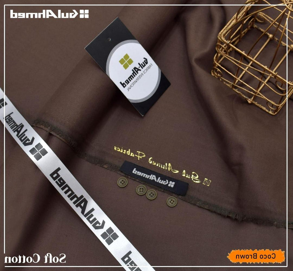 GulAhmed Soft Cotton Suit Coco Brown Summer Wear