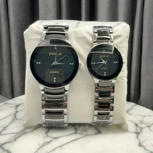 Couple Analog Watches Steel 36mm Set