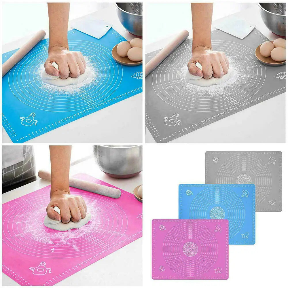 High Quality Large Silicone Roti Mat | Non-Stick Pastry & Fondant Rolling Mat | Reusable Chapati Dough Kneading Sheet | Food Grade Heat Resistant Baking & Rolling Mat
