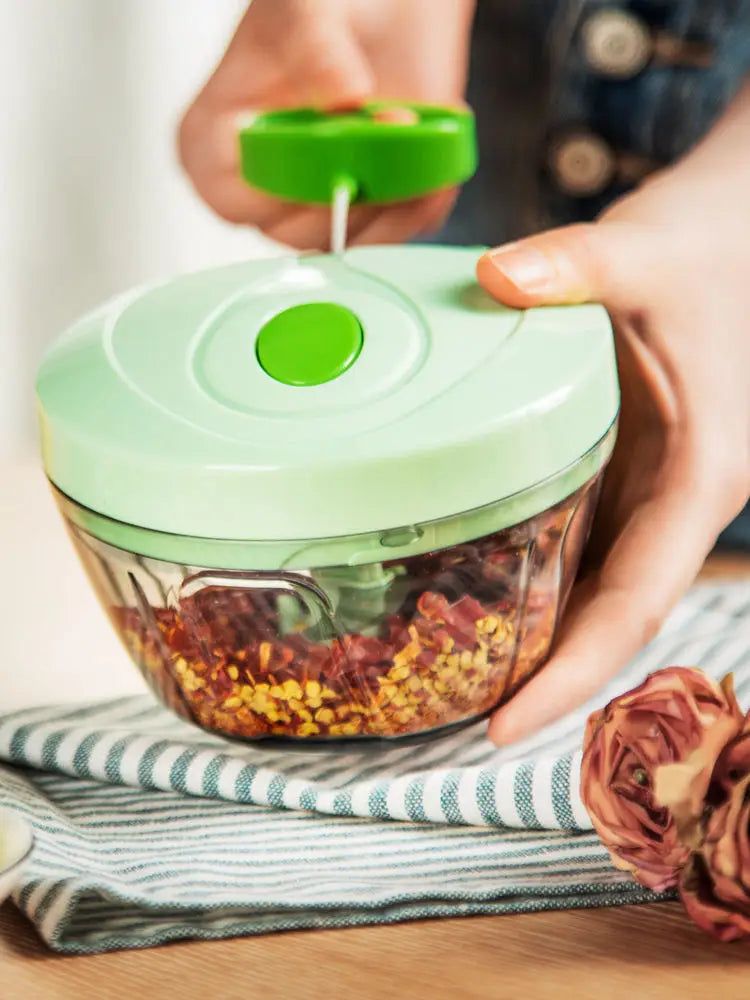 High Quality 500ML Manual Pull Chopper – Hand Pull Food Processor, Vegetable & Garlic Cutter