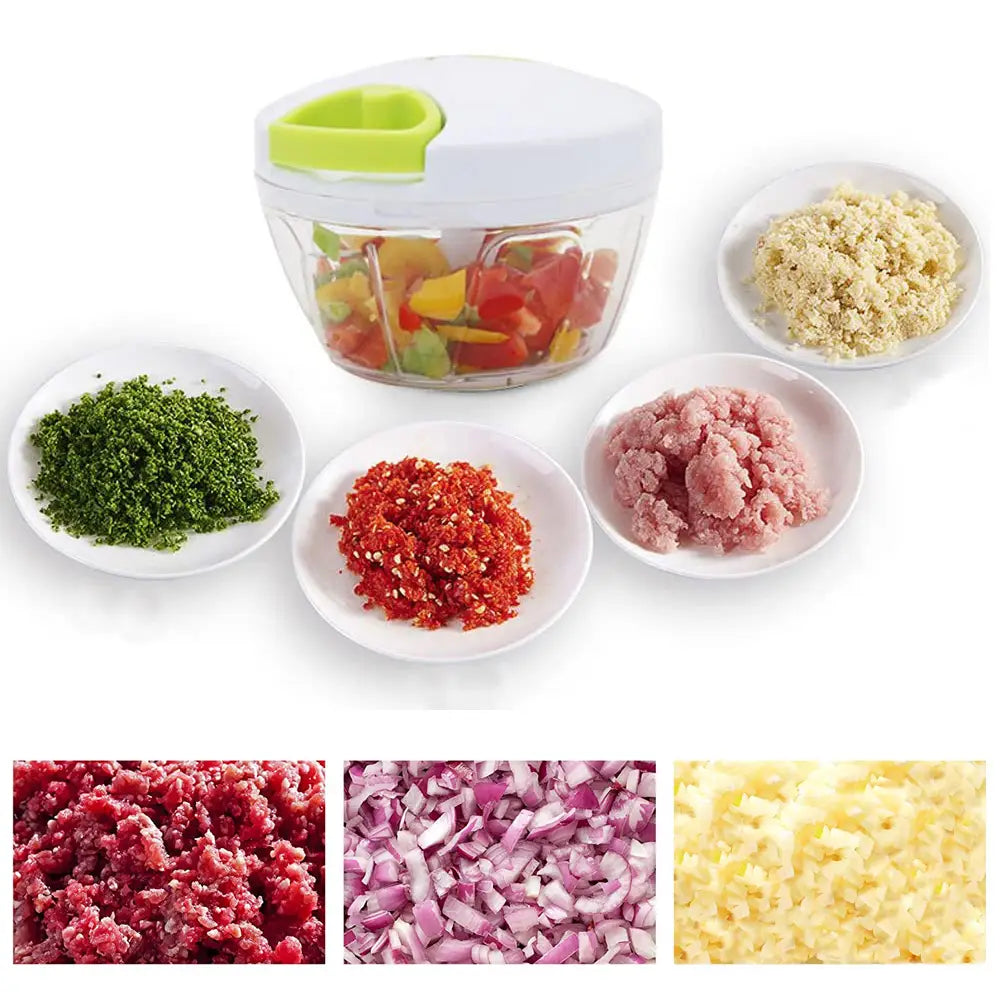 High Quality 500ML Manual Pull Chopper – Hand Pull Food Processor, Vegetable & Garlic Cutter